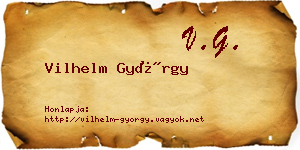 Vilhelm György névjegykártya