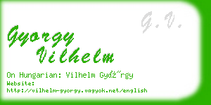 gyorgy vilhelm business card